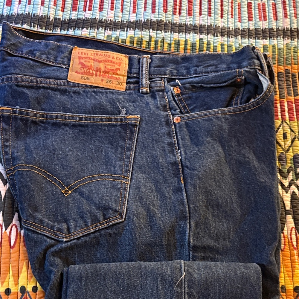 Levi's Men's Dark Blue Straight Jeans